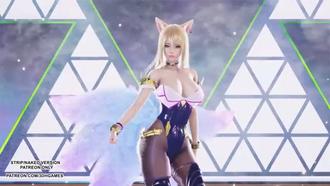  Ahri骚舞激情四射！韩流热辣演绎英雄联盟魅惑cosplay 3D